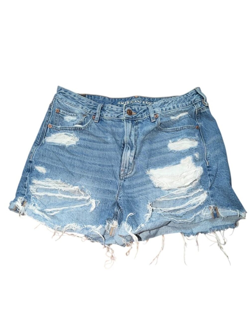 American Eagle Outfitters Distressed Light Blue Denim Cutoff Shorts